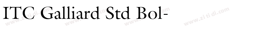 ITC Galliard Std Bol字体转换